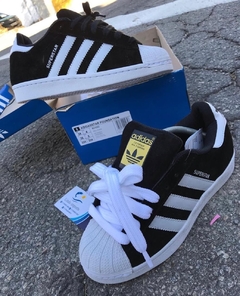 superstar camurça preto