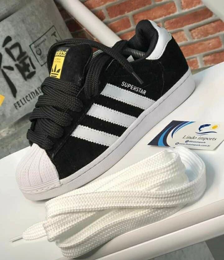 tenis adidas camurça preto