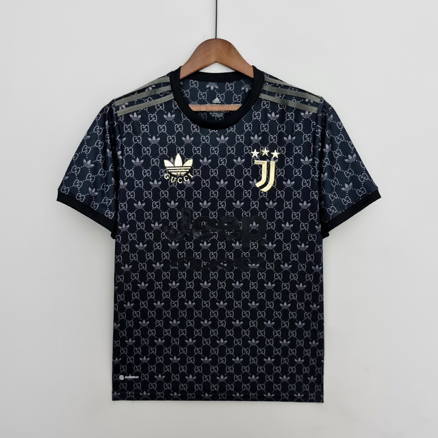 Camisa Juventus Conceito - Torcedor Adidas GUCCI Masculina - Edição Preta