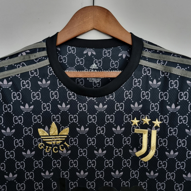 Camisa Juventus Conceito - Torcedor Adidas GUCCI Masculina - Edição Preta