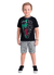 Conjunto Infantil Camiseta em Malha Rosto H2O Óculos e Bermuda em Moletinho Estampada - Brandili
