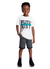 Conjunto Infantil Camiseta em Malha Escritas Futuro e Bermuda Moletinho Bahamas - Brandili