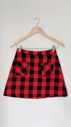 3231 Falda H&M Rojo/Negro T.S