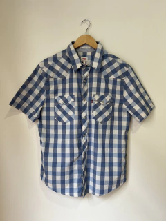 2509 Camisa Levi´s Celeste/Blanco T.L