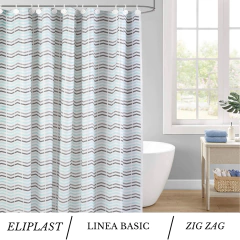 CORTINA DE BAÑO ELIPLAST LINEA BASIC (ZIG ZAG AQUA)