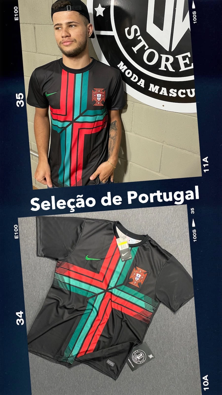 Camisa Seleção De Portugal Preta Edição torcedor