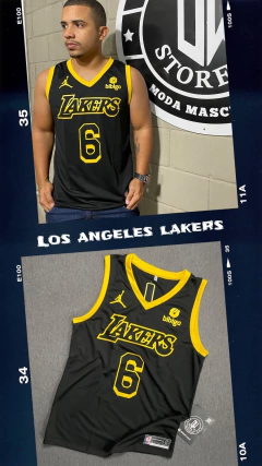 Camisa NBA Los Angeles Lakers Preta - Dw Store 17