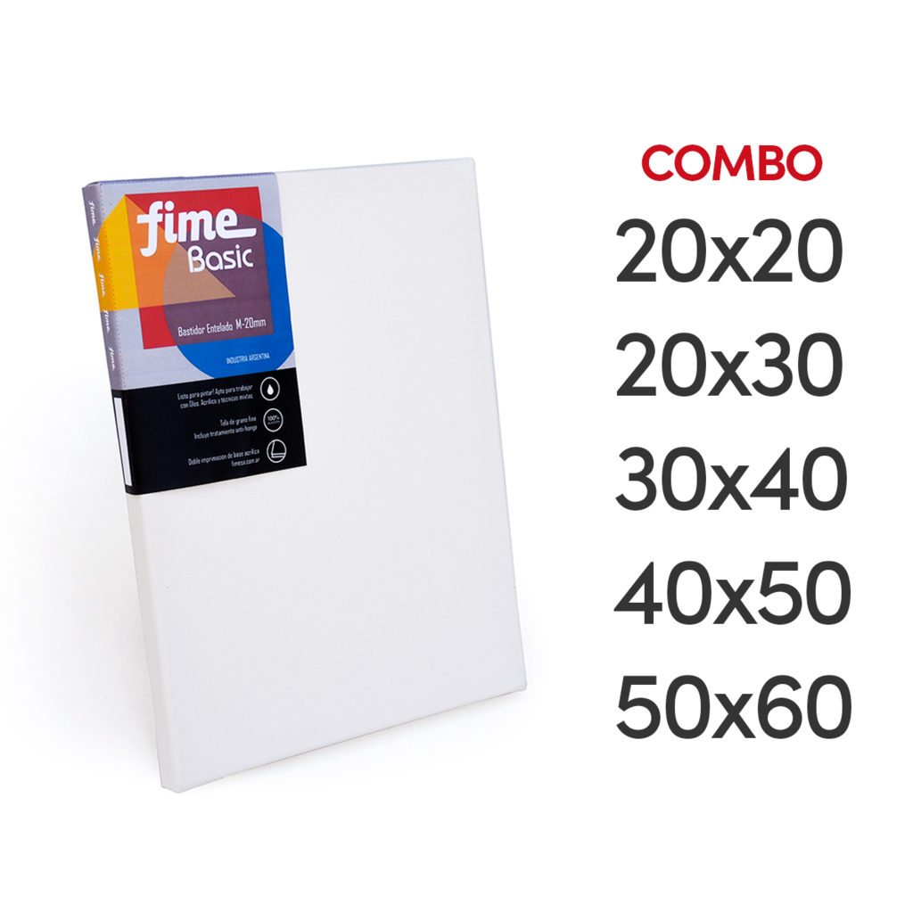 Combo Bastidores Fime Basic 20x20 20x30 30x40 40x50 50x60