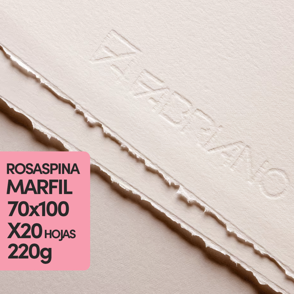 Fab Ramo Fabriano Rosaspina 220gr Marfil 70x100 x 20 Hojas