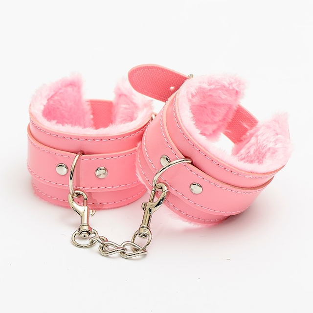 Algemas Eróticas Veludo Sintético Rosa Modern