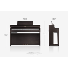 Piano Digital Roland HP704 Dark Rosewood (Marrom) - Plander