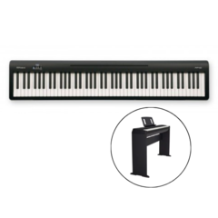 Piano Digital Roland 88 Teclas FP-10 Preto Com Estante E Pedal De Sustain Simples