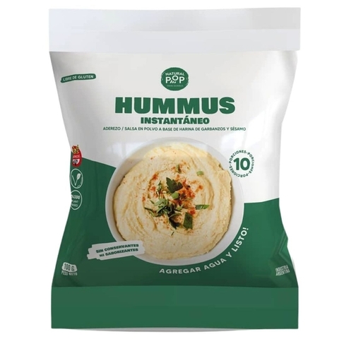 Hummus instantáneo, Sin TACC Natural Pop. 100 gr (rinde 4 porciones)