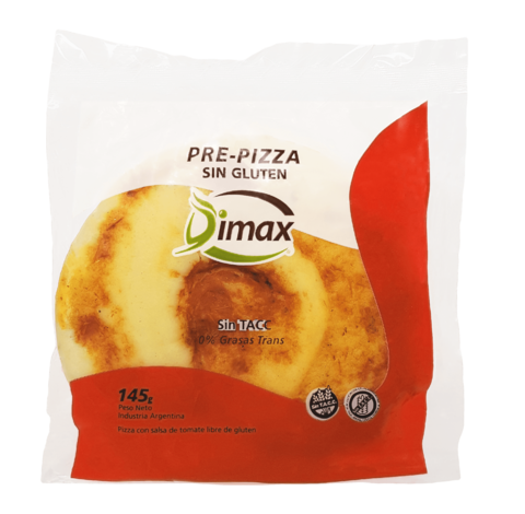 Pre-Pizzeta mediana, Sin TACC Dimax. (145 gr)