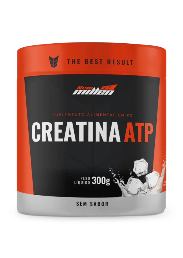 Creatina ATP 300g New Millen. Imagem retirada do site da New Millen.