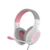 Auriculares Gamer Meetion MT-HP021 blanco rosa