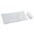 combo de teclado y mouse inalámbricos 2.4G MINI 4000 white blanco