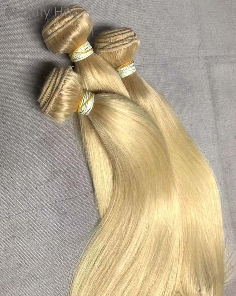 Cabelo Humano Loiro Liso 60cm 200 gramas