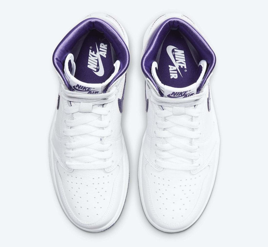 jordan 1 roxo e branco