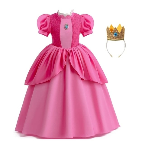 Fantasia Infantil Barbie Filme Vestido Xadrez Rosa - Festivo Festas