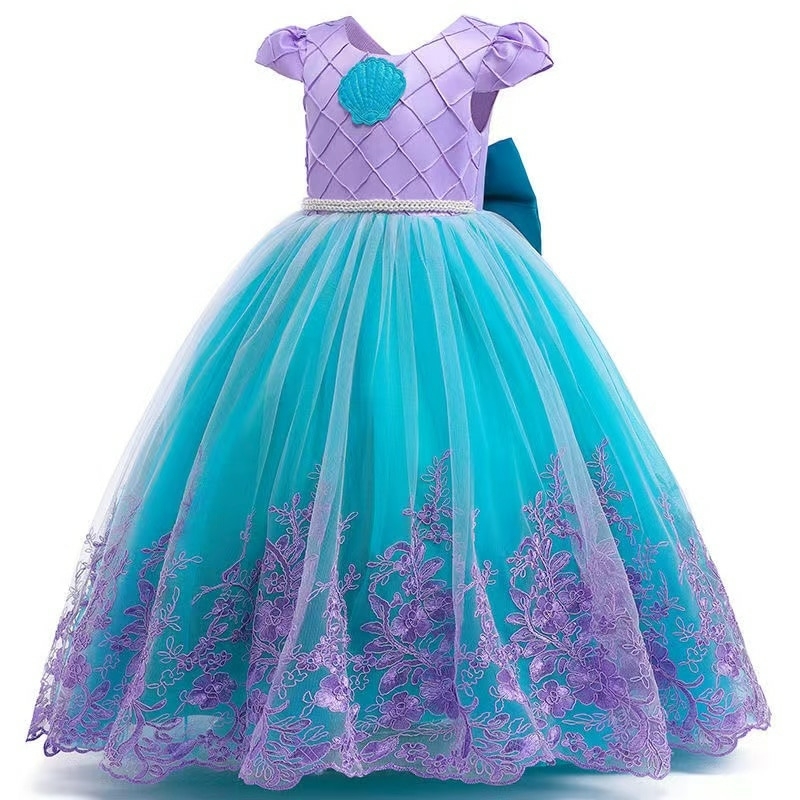 Vestido Fantasia Infantil Princesa Sereia Ariel + Acessórios