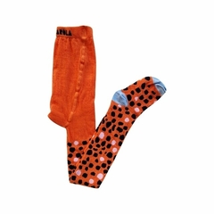 Meia Calça Leopardo laranja