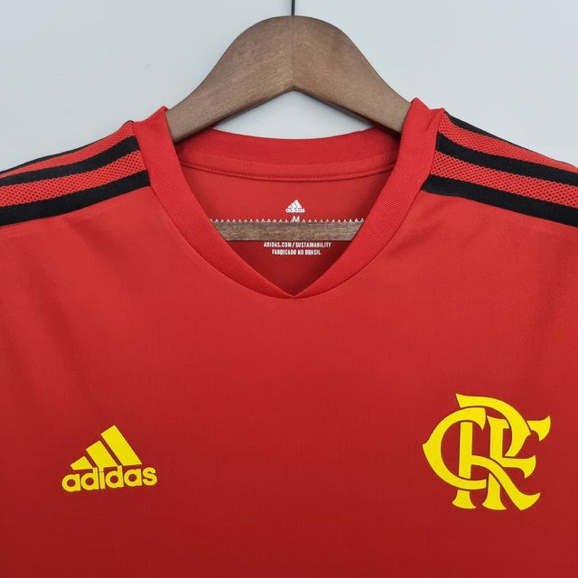 Camisa Flamengo Treino 2022 - Masculina - Vermelha e Amarela