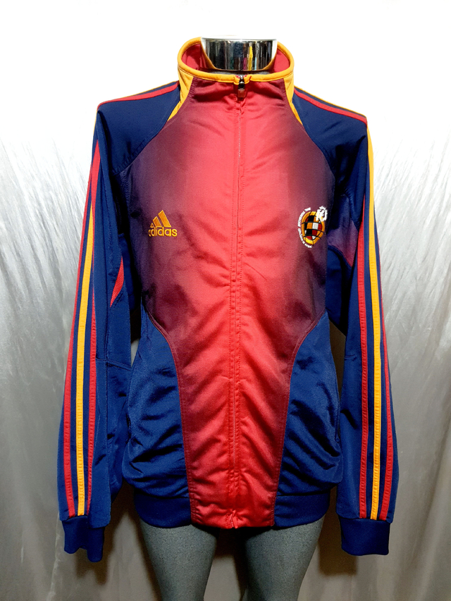 Chamarra España 2004 Adidas rojo y azul - La Jersería