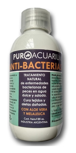 Anti-bacterias Acuario Pecera Puro Acuarium X 125 Cc
