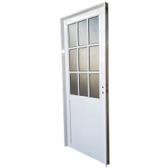 puerta aluminio 1/2 vidrio tubular izquierda - comprar online
