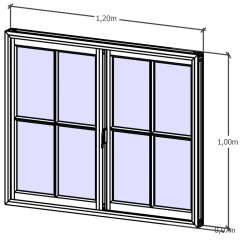 ventana corrediza simple vidrio repartido 1.20x1.00 en internet
