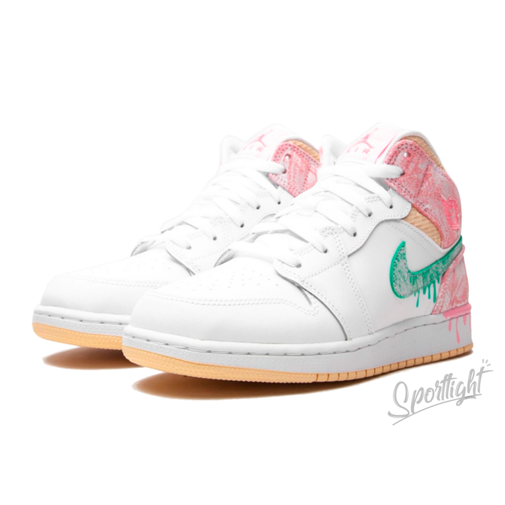 Tênis Nike Air Jordan 1 Mid GS Paint Drip