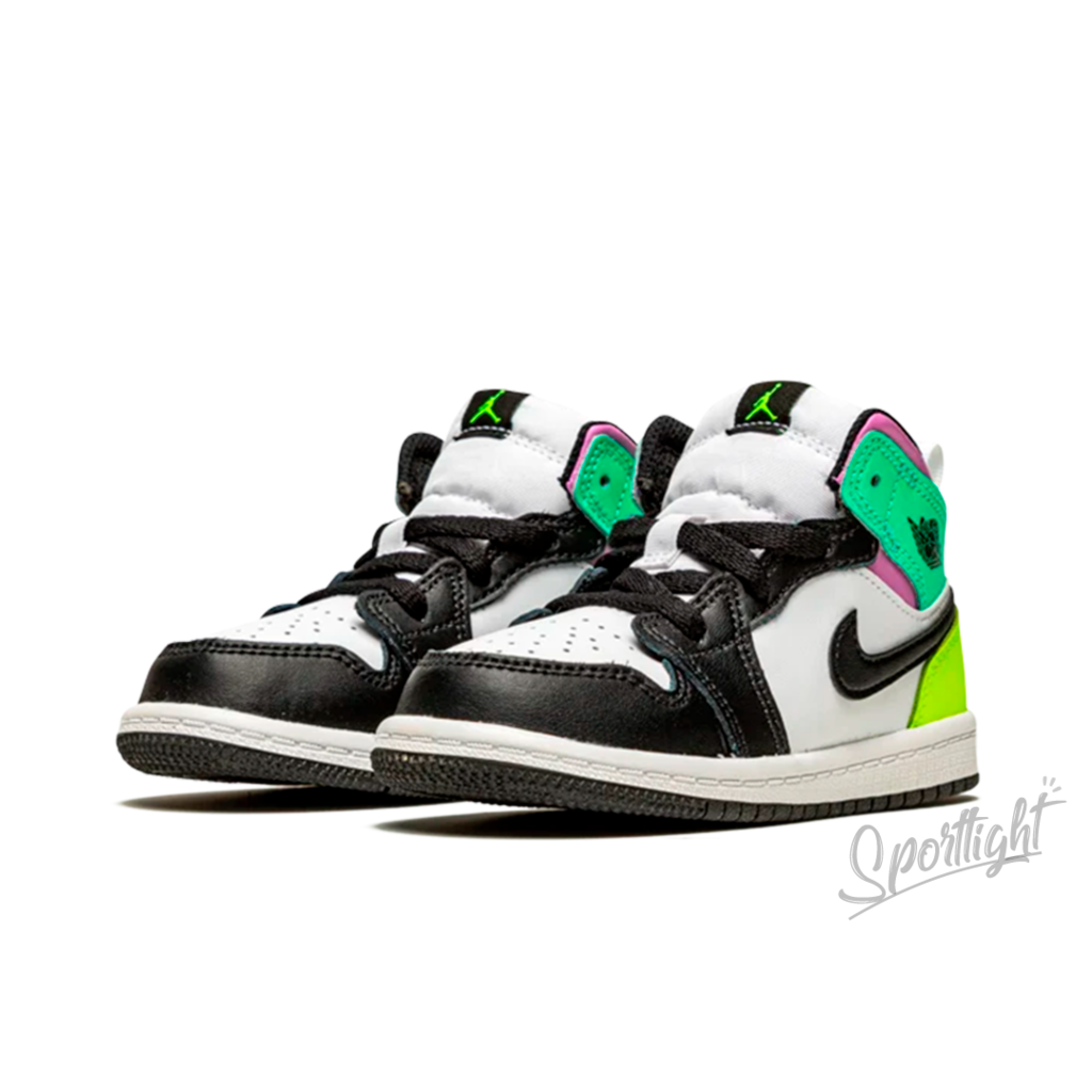 Tênis Nike Air Jordan 1 Mid Pastel Black Toe Infantil