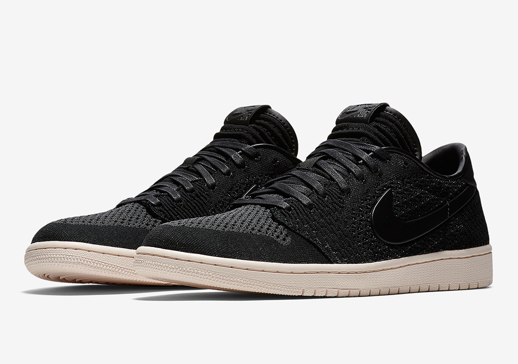 jordan 1 retro low flyknit black guava ice