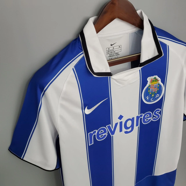 Camisa FC Porto Retro Home 03/04 Torcedor Nike Masculina - Azul e Branco
