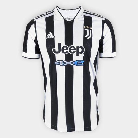 Camisa Juventus Home 21/22 Torcedor Adidas Feminina - Branco e Preto