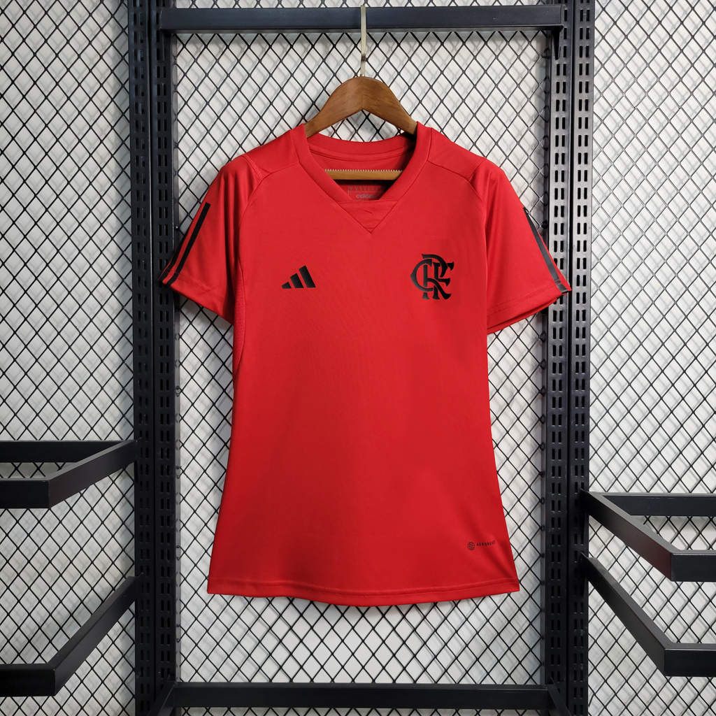 Camisa Flamengo Treino 23/24 Feminina Adidas - Vermelha