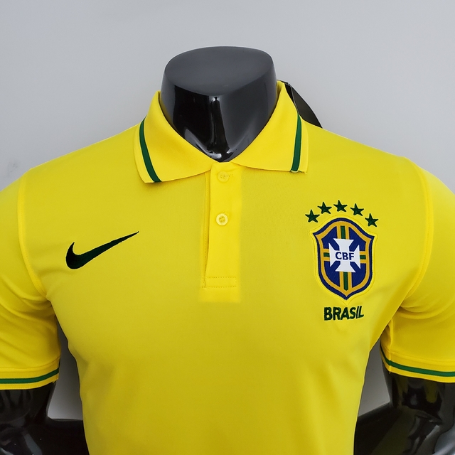 Camisa Polo Brasil 2022 Nike - Amarela