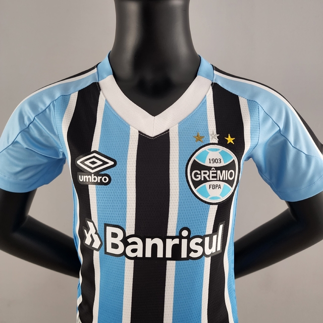 Kit Infantil Grêmio I 22/23 Umbro - Azul e Preto