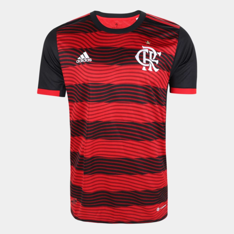 Camisa Flamengo I 23/24 Torcedor Adidas - Vermelha e Preta