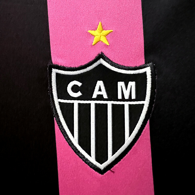 Camisa Atlético Mineiro Outubro Rosa 22/23 Feminina Adidas - Rosa e Preta