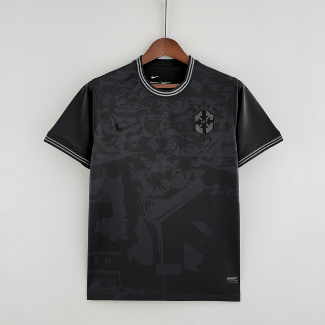 Camisa Brasil "Edição Clássica" 2022 Torcedor Nike - Preta (All Black)