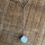 Topázio Azul colar pêndulo de prata - comprar online