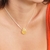 Calcita Amarela colar de prata curto en internet