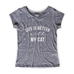 Camiseta Feminina Estampa Cat - loja online
