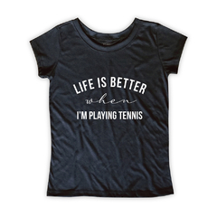 Camiseta Feminina Estampa Playing Tennis
