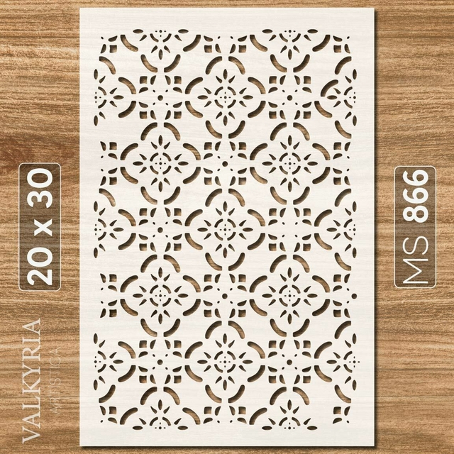 Stencil Deco Damasco 040 - 20x30 Cm, Per Decorazione, Pittura E Fai Da Te, Riutilizzabile - Foto 12