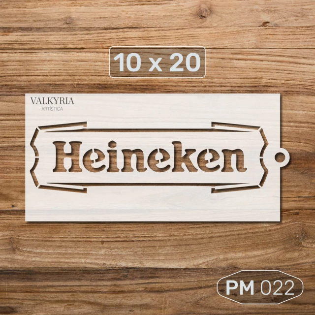 Stencil "Heineken" 10 x 20 Positivo Stencil