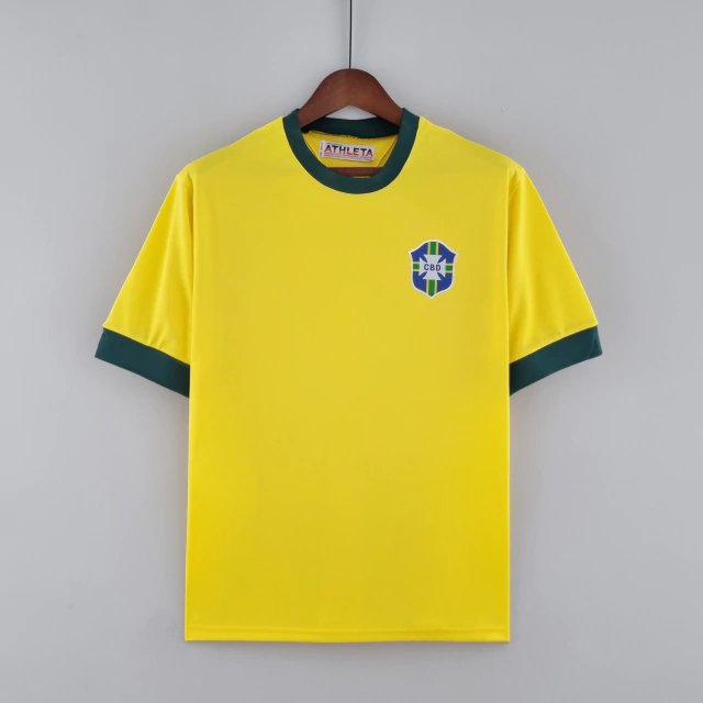 Camisa Retrô 1970 Seleção Brasileira I Masculina - Amarela