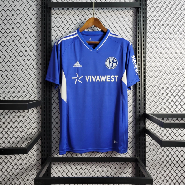 Camisa Schalke 04 Home 22-23-Azul por R$ 159,90 - Frete Grátis